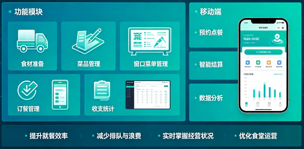  后勤总务中心涵盖了宿舍管理、智慧食堂、资产管理、校园一卡通（卡务、用水、用电、洗衣机、吹风机）、支付平台、能耗监测